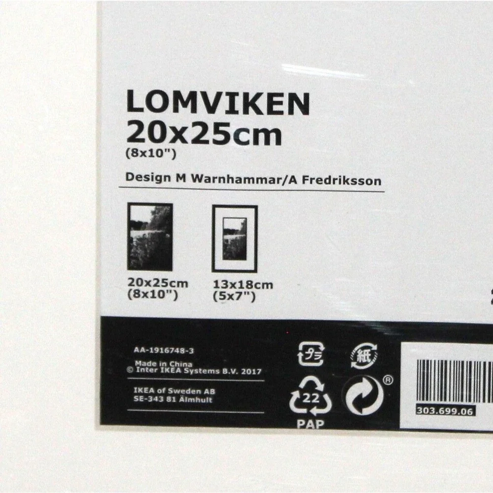 IKEA Lomviken Photo Frame silver aluminum 8